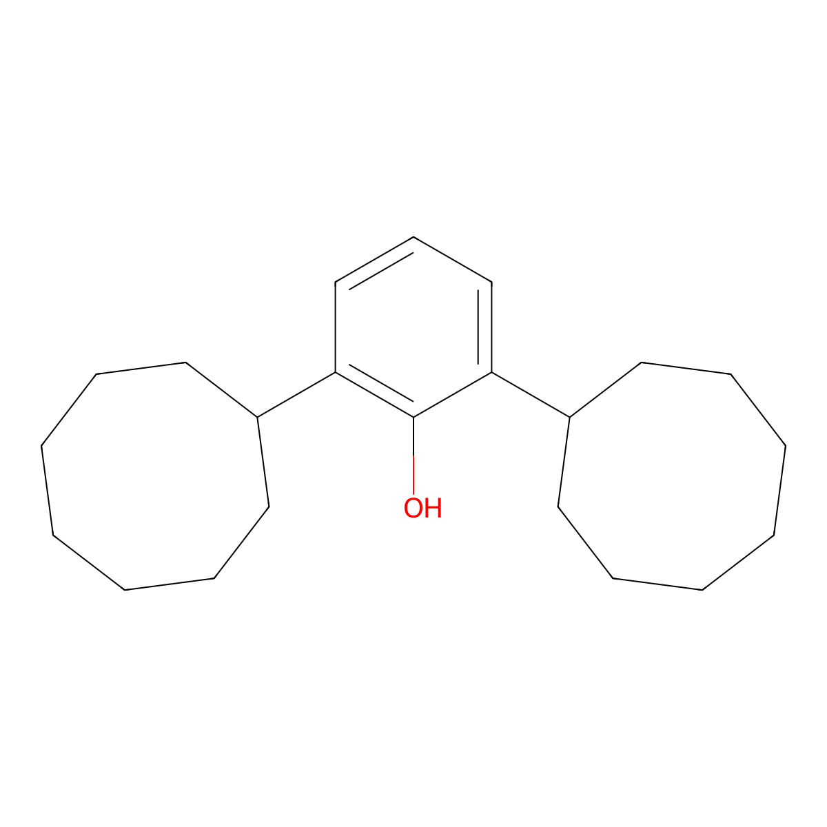 2,6-Dicyclooctylphenol molecular structure, CAS 14109-13-8