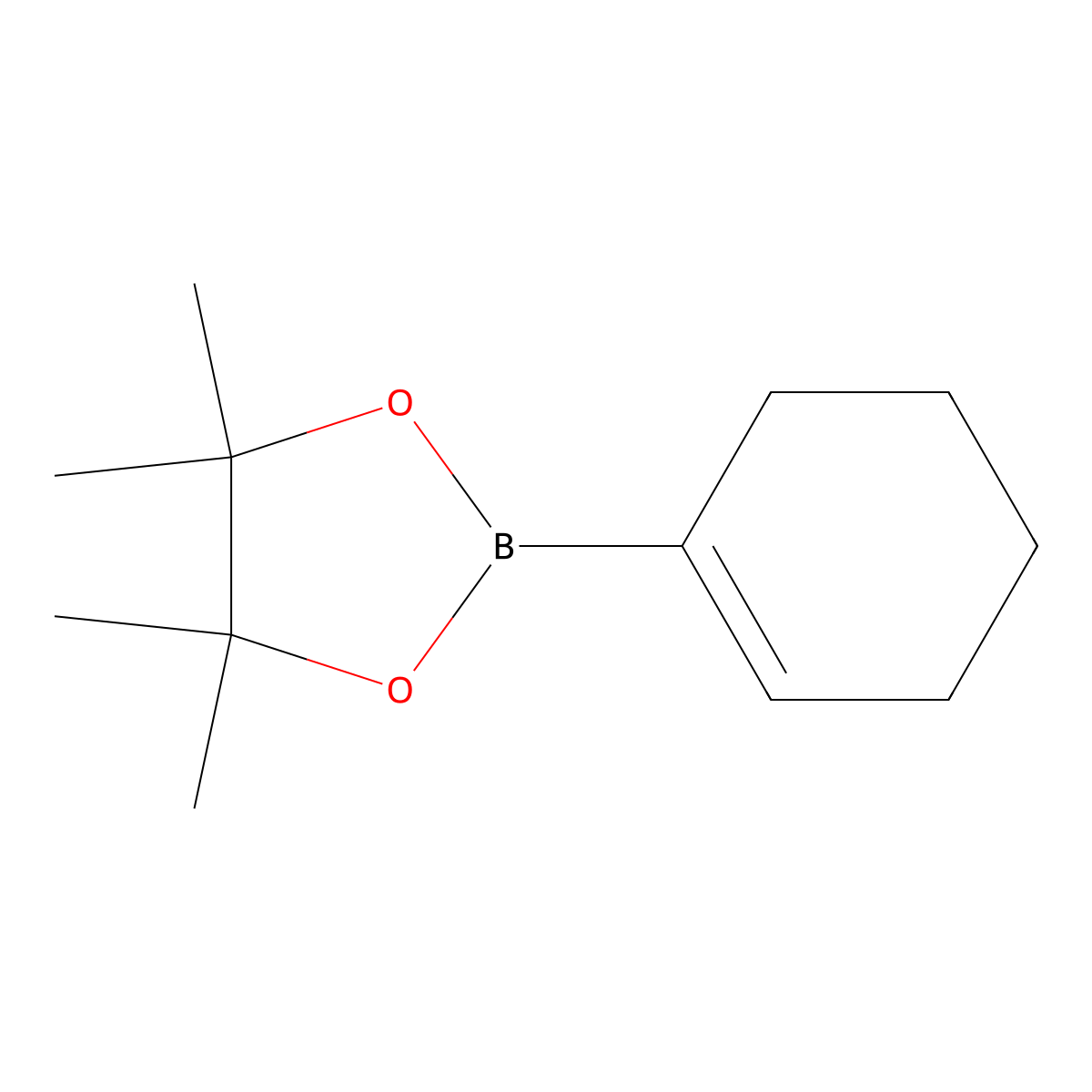 2-(Cyclohex-1-en-1-yl)-4,4,5,5-tetramethyl-1,3,2-dioxaborolane molecular structure, CAS 141091-37-4