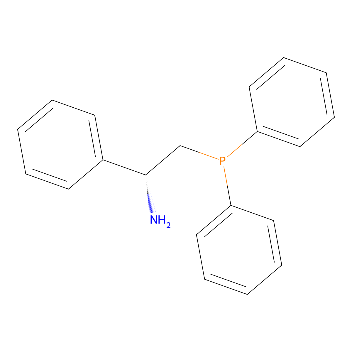 (R)-2-(Diphenylphosphino)-1-phenylethanamine molecular structure, CAS 141096-35-7