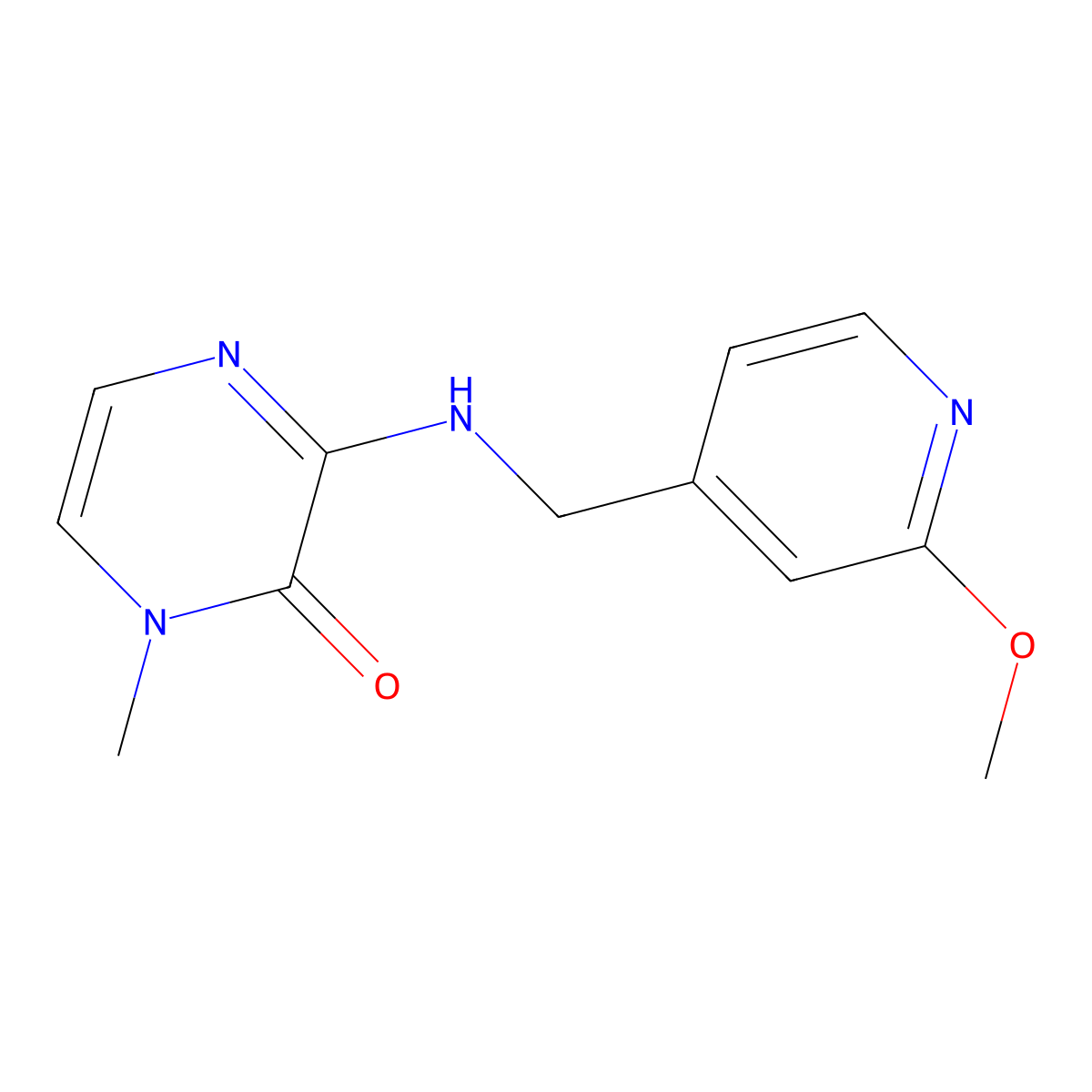 3-{[(2-Methoxypyridin-4-yl)methyl]amino}-1-methyl-1,2-dihydropyrazin-2-one molecular structure, CAS 1410961-70-4