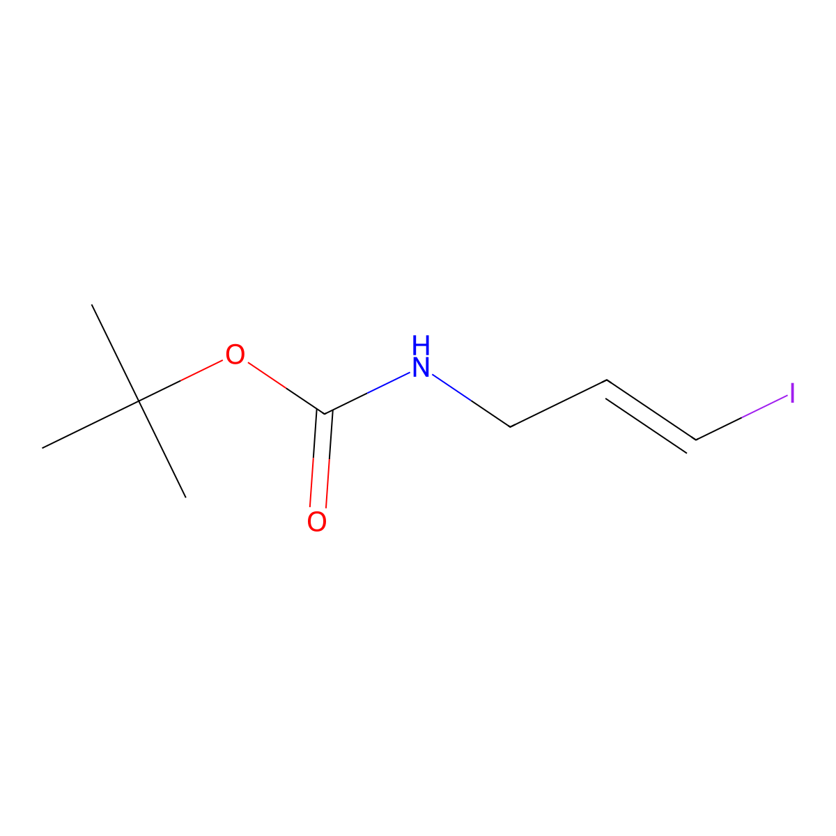 tert-butyl N-[(2E)-3-iodoprop-2-en-1-yl]carbamate molecular structure, CAS 141097-38-3