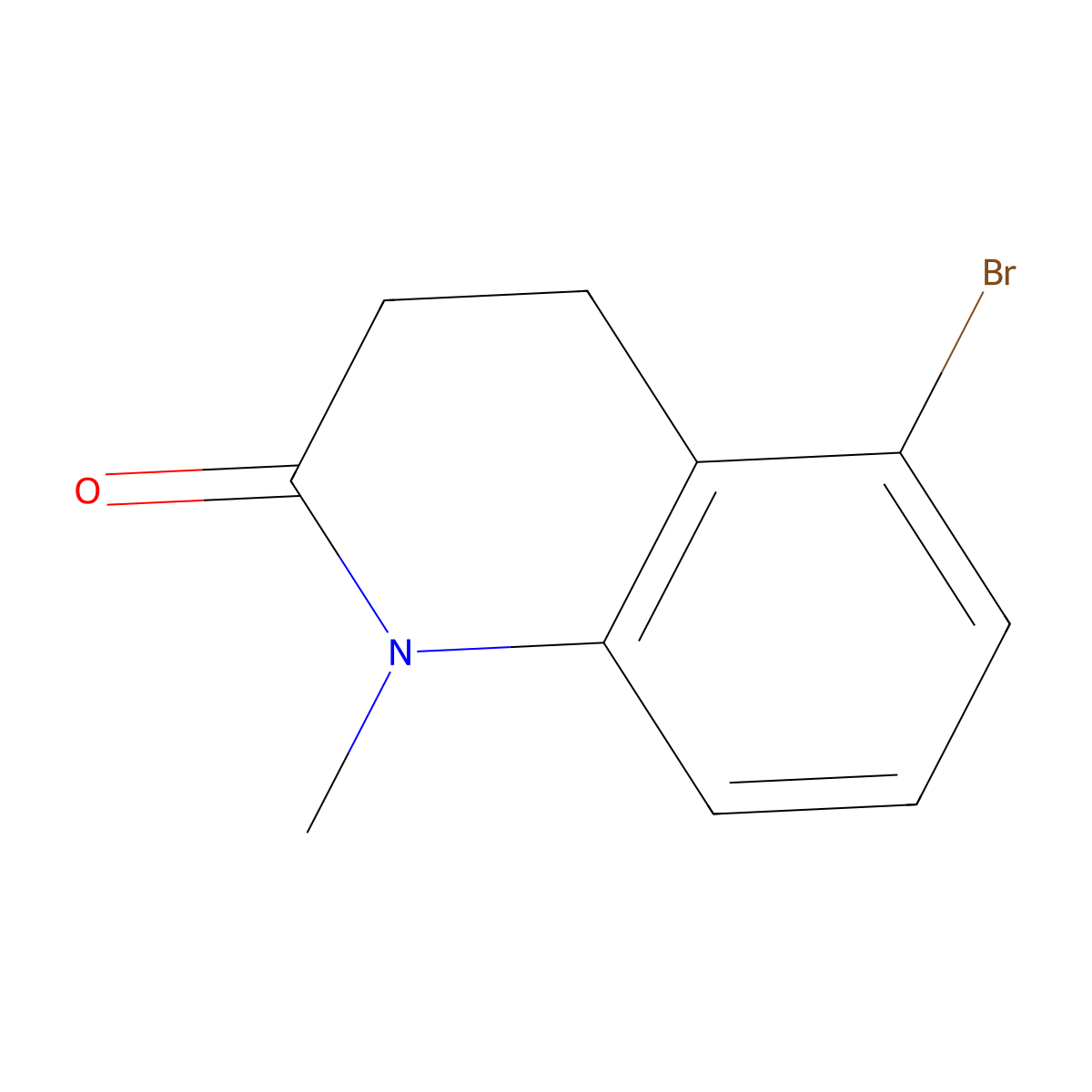 5-bromo-1-methyl-3,4-dihydroquinolin-2(1H)-one molecular structure, CAS 1410974-40-1