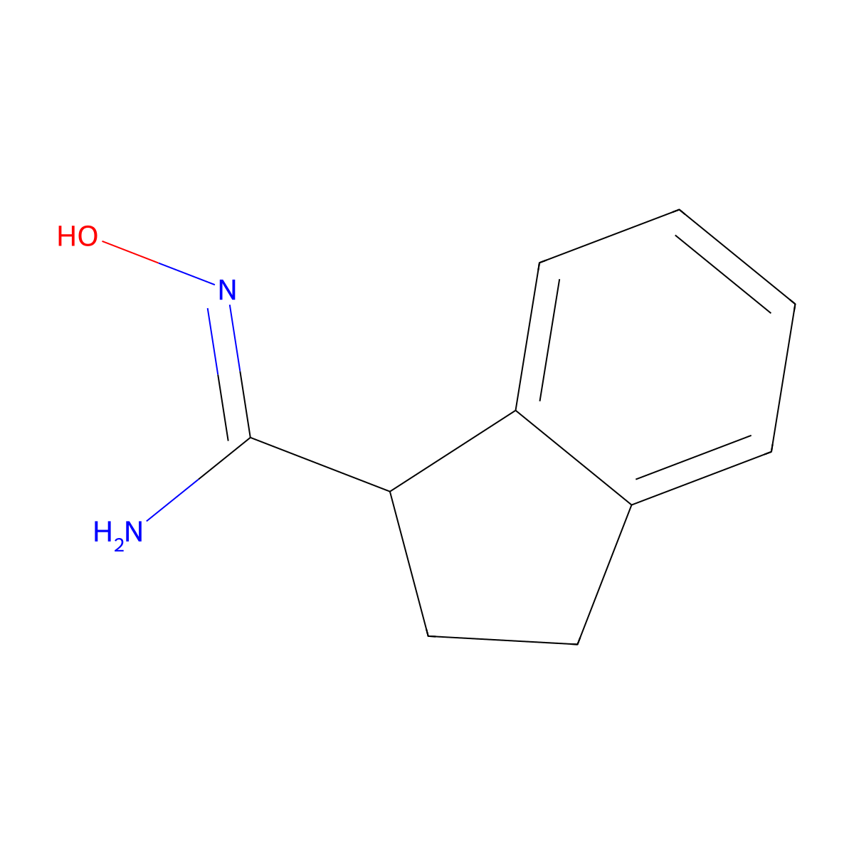 N-hydroxy-2,3-dihydro-1H-indene-1-carboximidamide molecular structure, CAS 141101-19-1