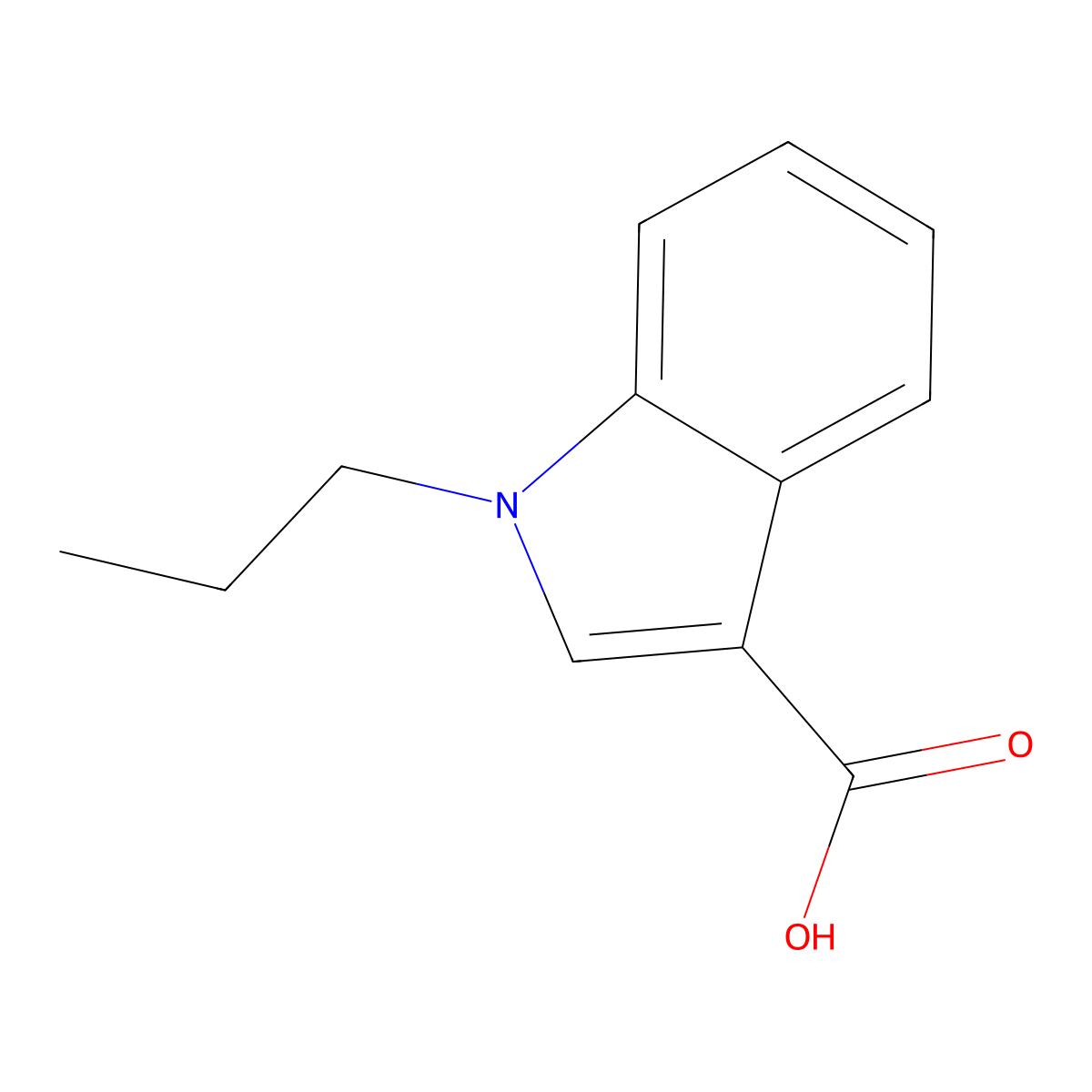 1-Propyl-1H-indole-3-carboxylic acid molecular structure, CAS 141102-07-0