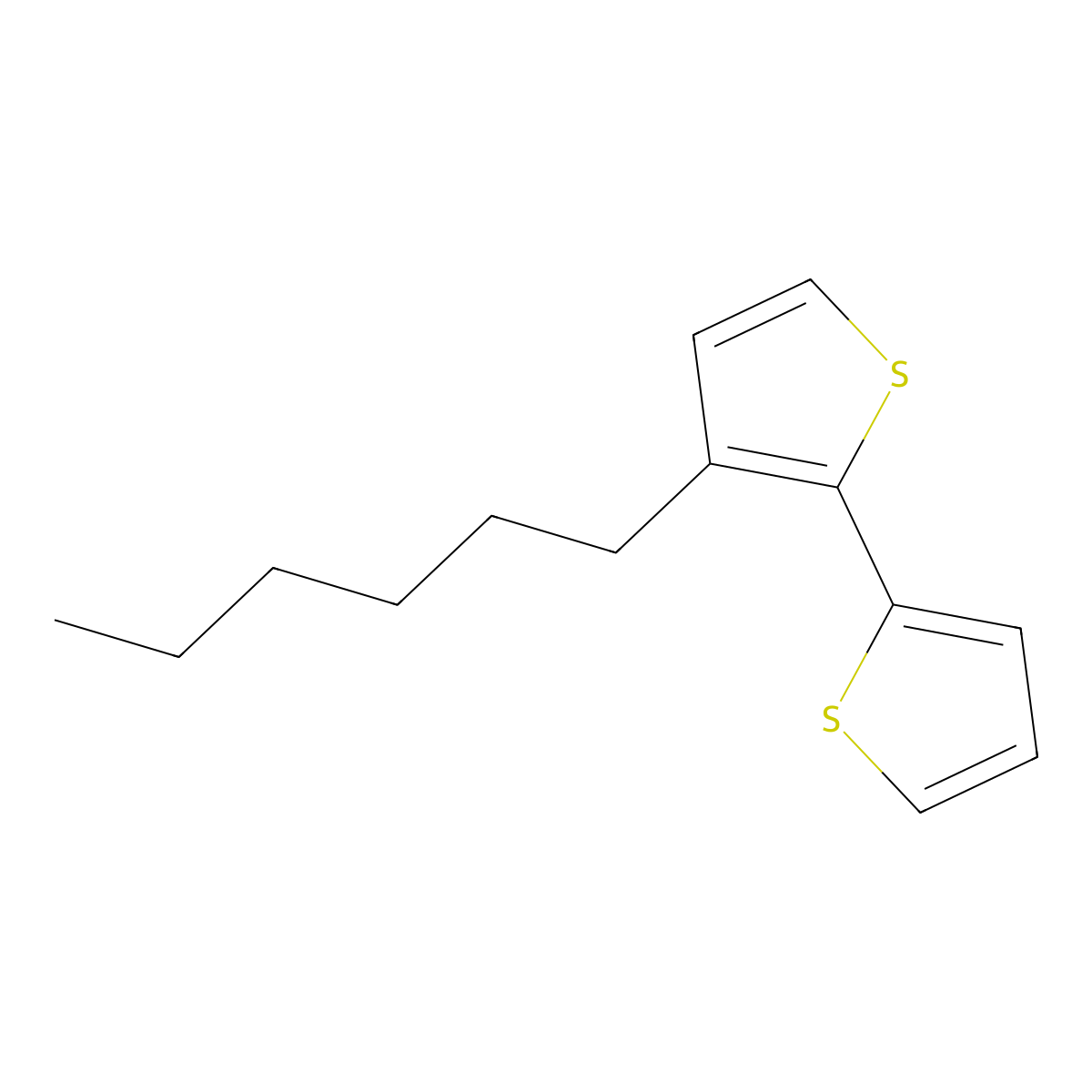 3-Hexyl-2,2'-bithiophene molecular structure, CAS 141102-61-6