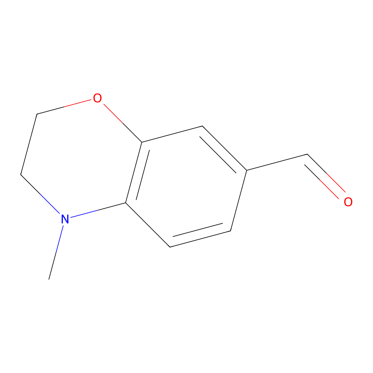 4-Methyl-3,4-dihydro-2H-1,4-benzoxazine-7-carbaldehyde molecular structure, CAS 141103-93-7