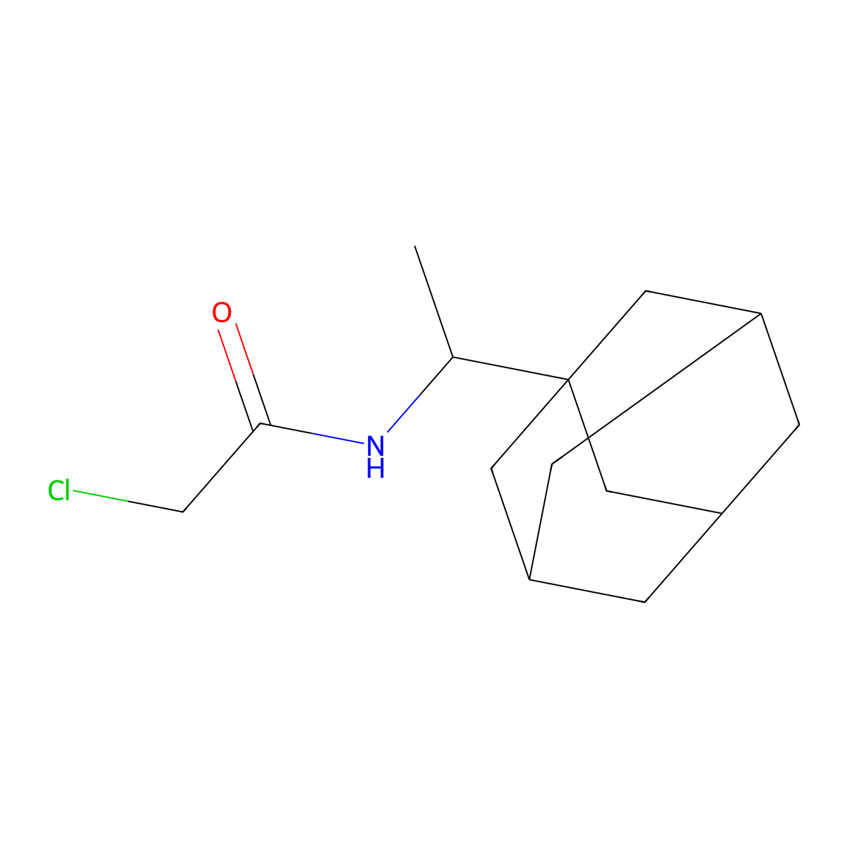 N-(1-Adamantan-1-yl-ethyl)-2-chloro-acetamide molecular structure, CAS 141104-05-4