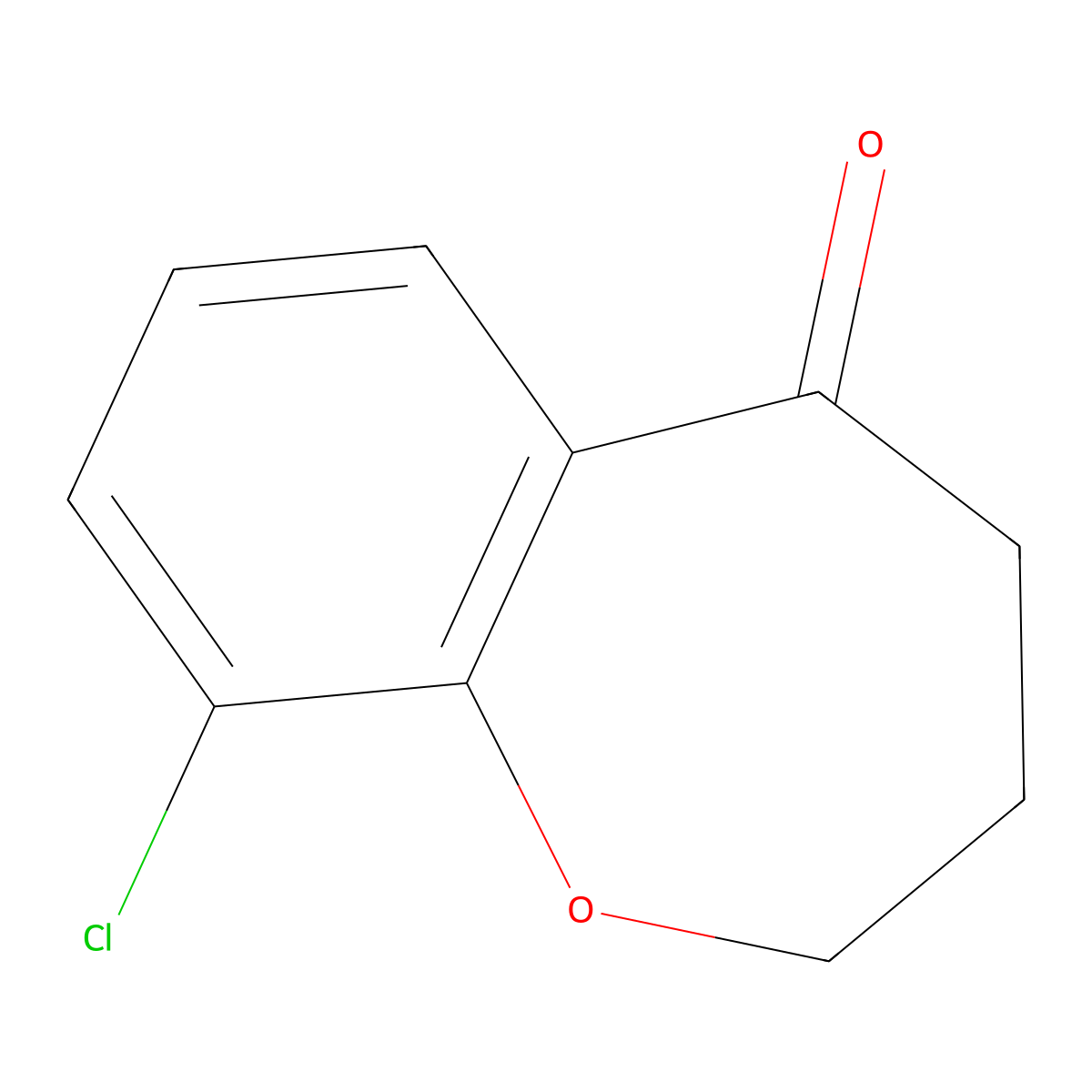 9-Chloro-3,4-dihydro-1-benzoxepin-5(2H)-one molecular structure, CAS 141106-24-3