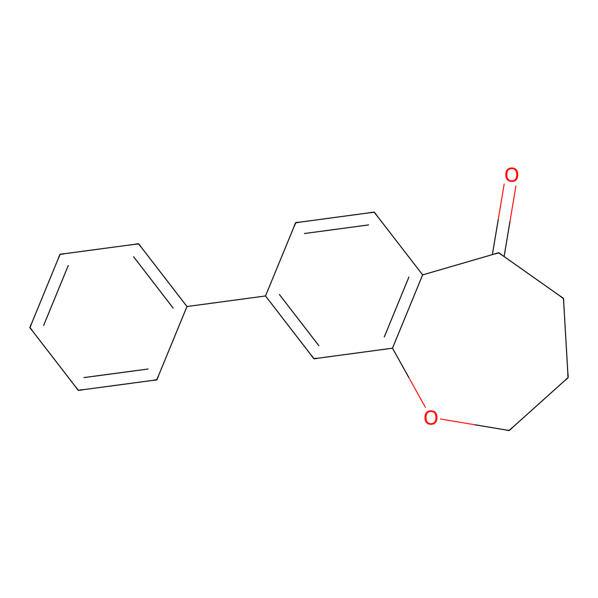 3,4-Dihydro-8-phenyl-1-benzoxepin-5(2H)-one molecular structure, CAS 141106-25-4