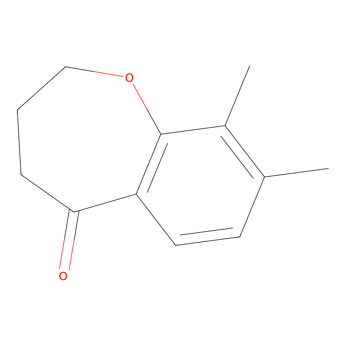 8,9-Dimethyl-2,3,4,5-tetrahydro-1-benzoxepin-5-one molecular structure, CAS 141106-39-0