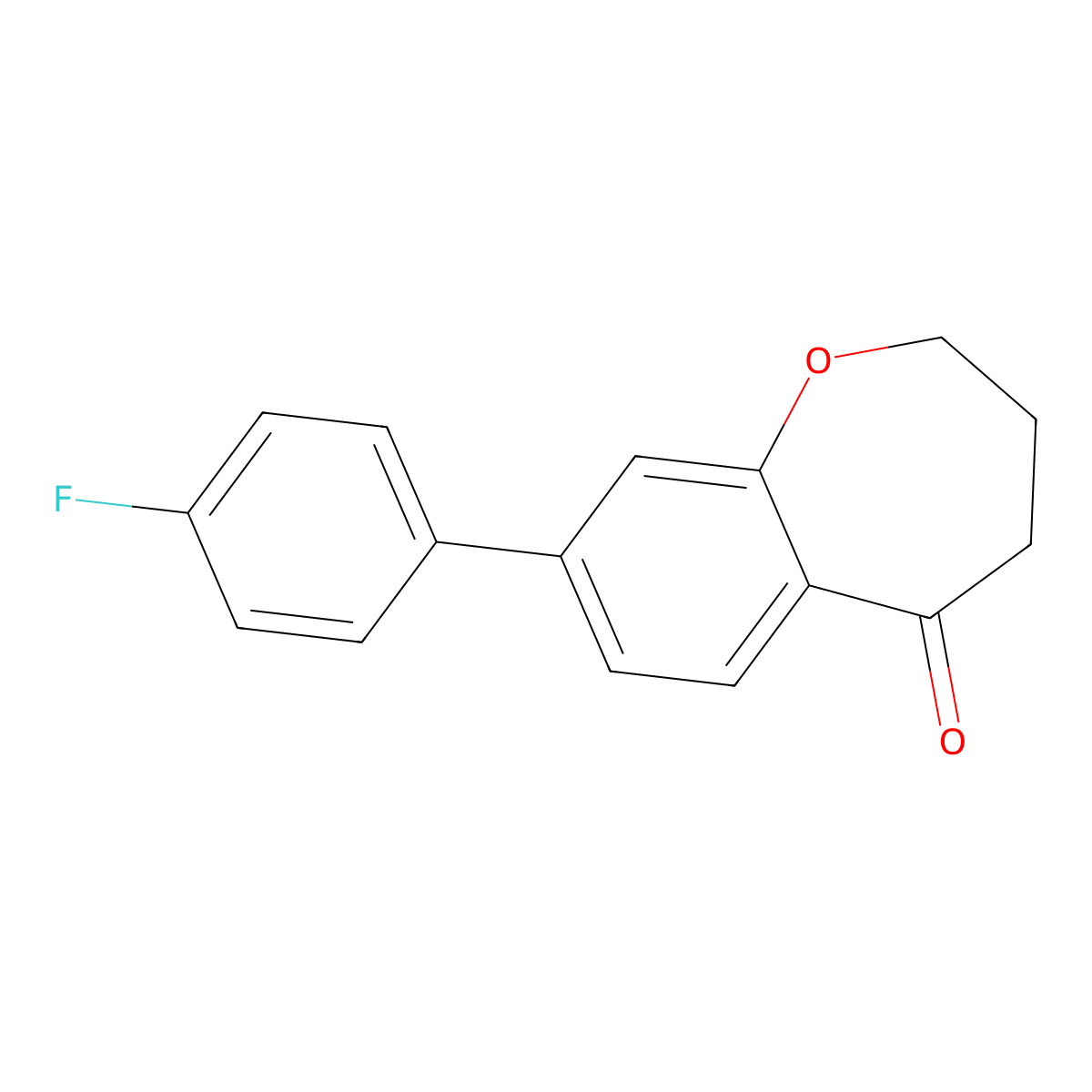 8-(4-Fluorophenyl)-2,3,4,5-tetrahydro-1-benzoxepin-5-one molecular structure, CAS 141106-46-9