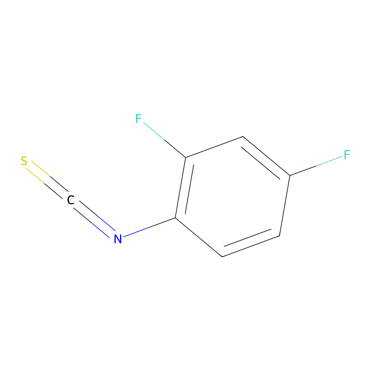 2,4-Difluoro-1-isothiocyanatobenzene molecular structure, CAS 141106-52-7