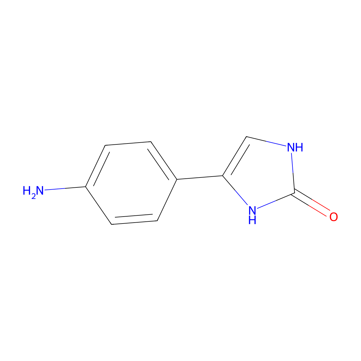 2H-Imidazol-2-one, 4-(4-aminophenyl)-1,3-dihydro- molecular structure, CAS 141106-56-1