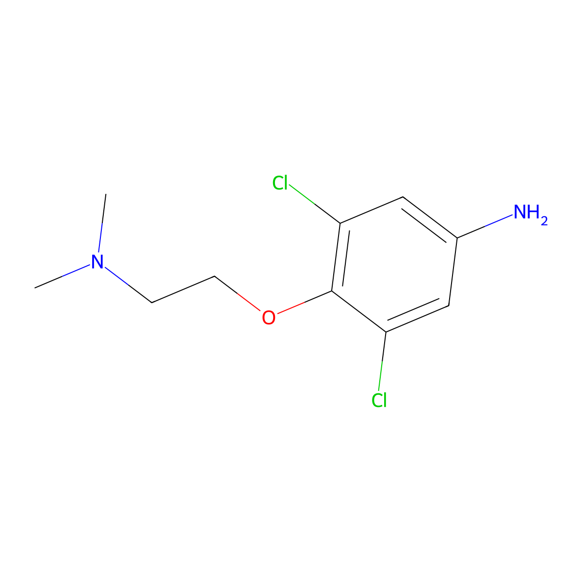 3,5-Dichloro-4-[2-(dimethylamino)ethoxy]aniline molecular structure, CAS 14111-15-0