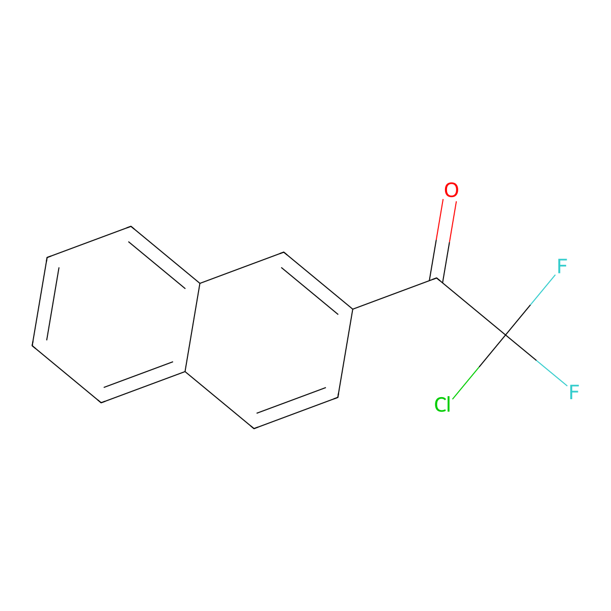 2-Chloro-2,2-difluoro-1-(naphthalen-2-yl)ethanone molecular structure, CAS 141110-96-5