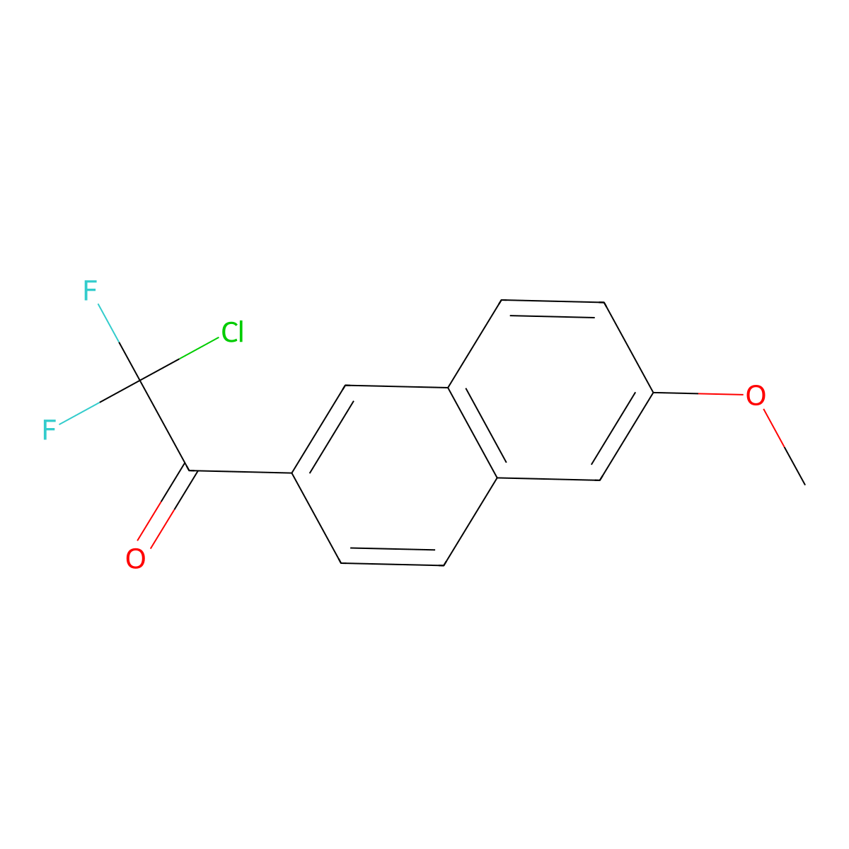 2-Chloro-2,2-difluoro-1-(6-methoxy-naphthalen-2-yl)ethanone molecular structure, CAS 141110-97-6