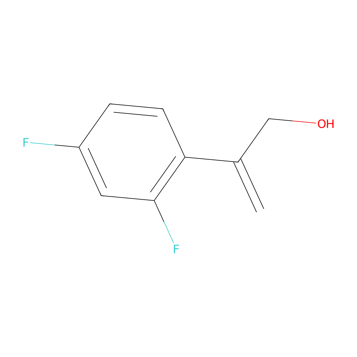 2-(2,4-Difluorophenyl)prop-2-en-1-ol molecular structure, CAS 141113-36-2