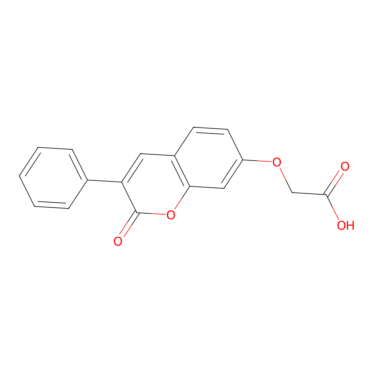 [(2-oxo-3-phenyl-2H-chromen-7-yl)oxy]acetic acid molecular structure, CAS 141113-49-7