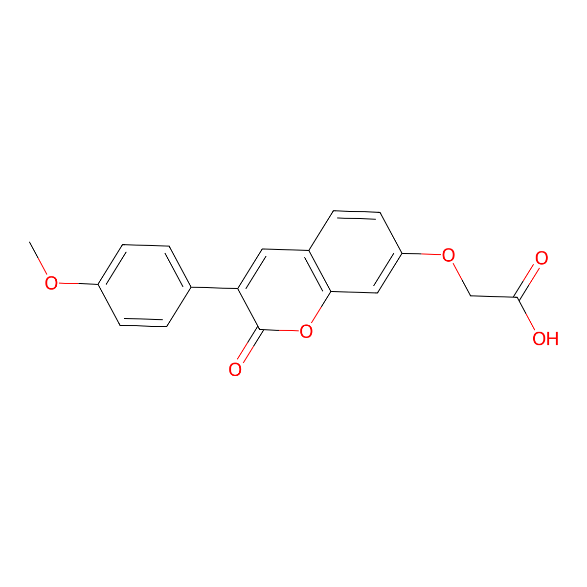 2-((3-(4-methoxyphenyl)-2-oxo-2H-chromen-7-yl)oxy)acetic acid molecular structure, CAS 141113-51-1