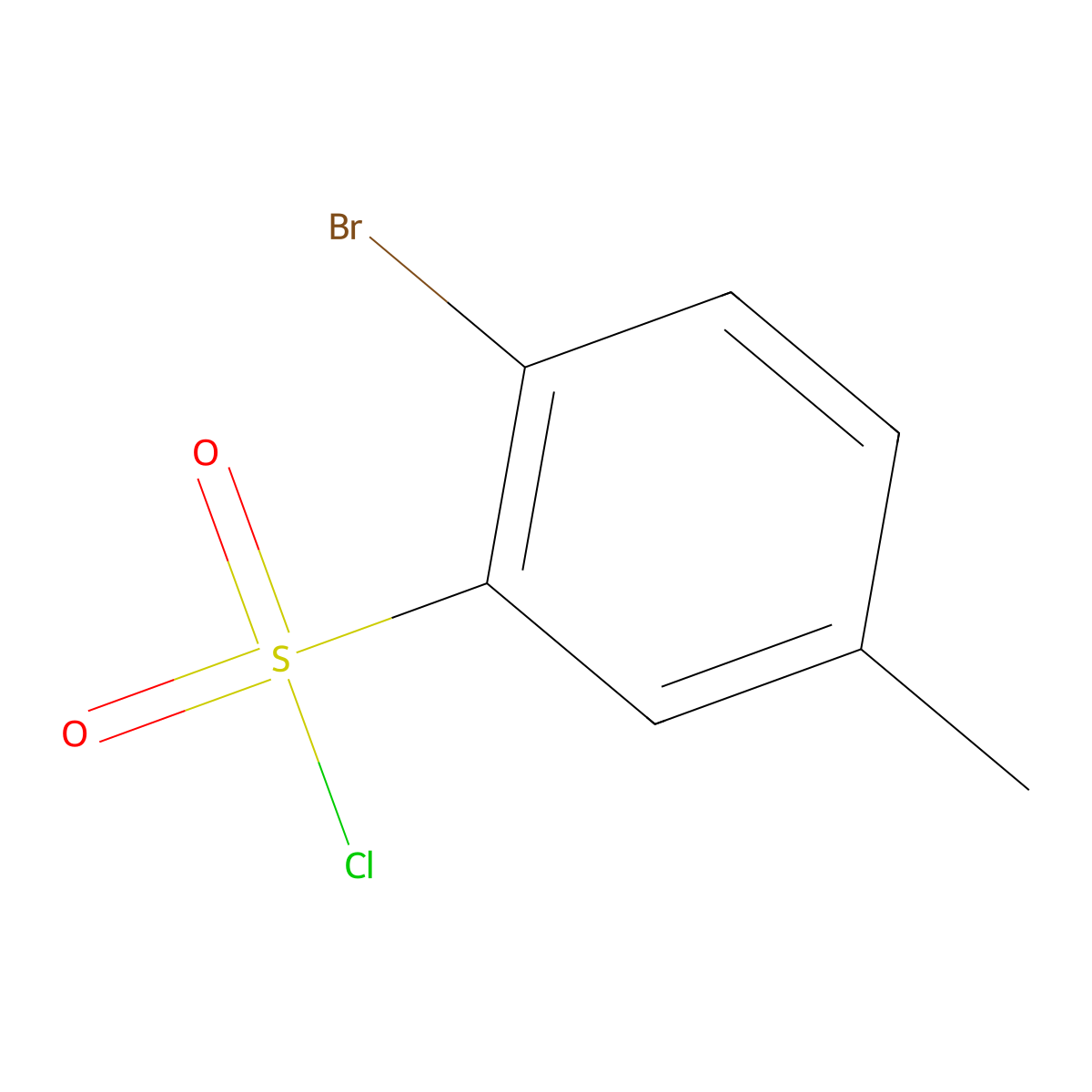2-Bromo-5-methylbenzene-1-sulfonyl chloride molecular structure, CAS 141113-98-6
