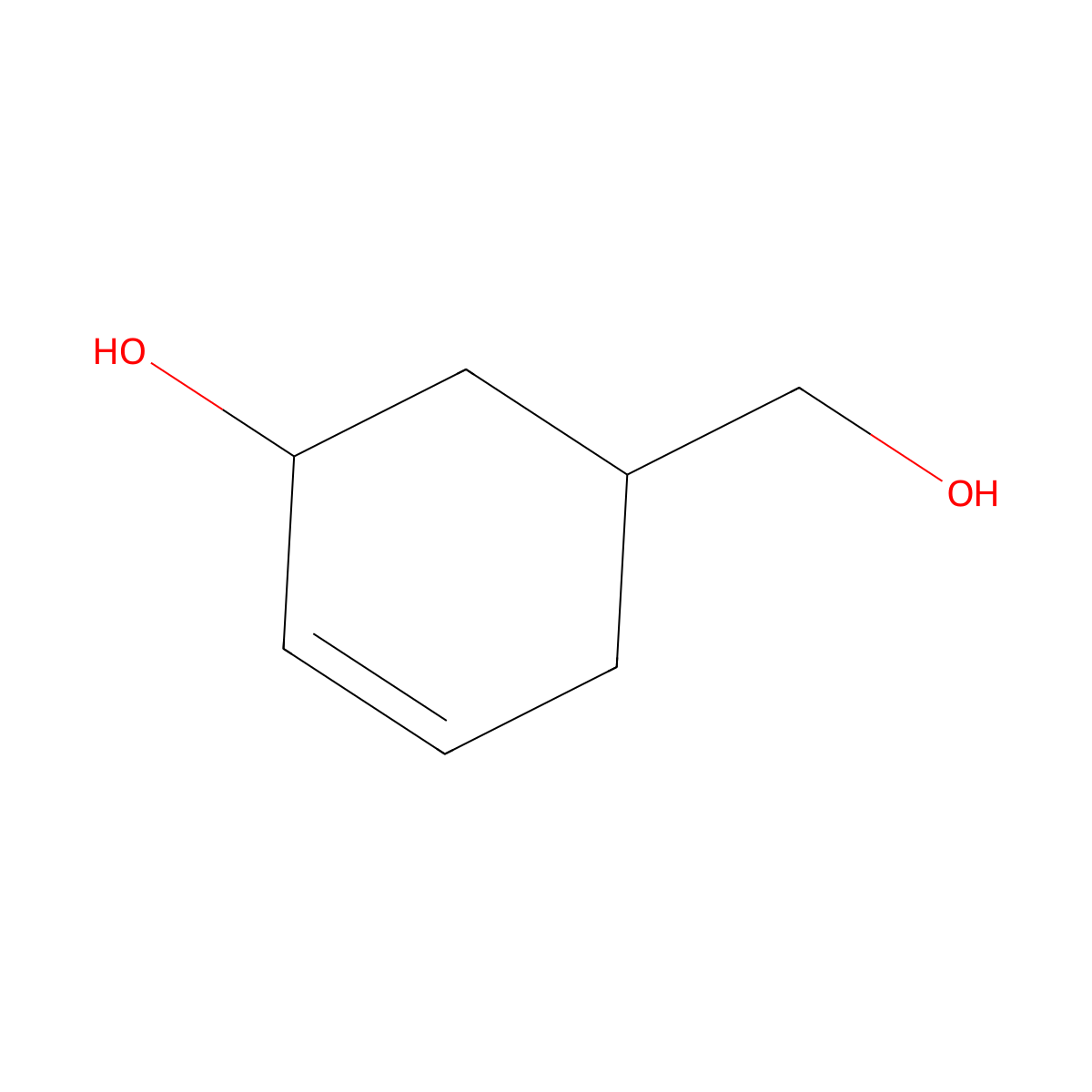 cis-5-Hydroxymethyl-cyclohex-2-enol molecular structure, CAS 141116-48-5