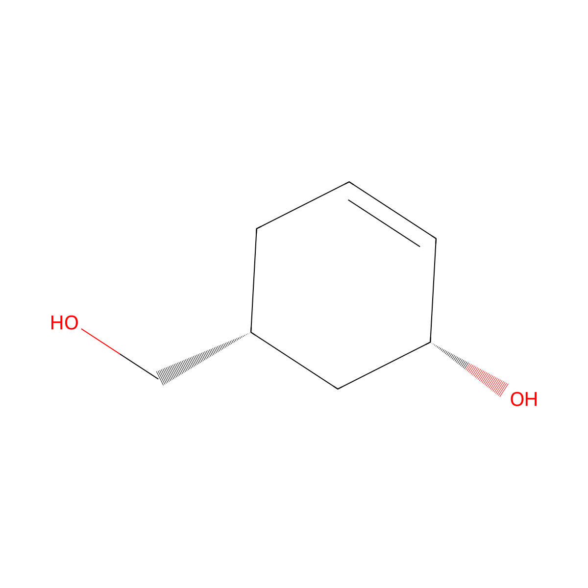 cis-5-Hydroxymethyl-cyclohex-2-enol molecular structure, CAS 141116-48-5