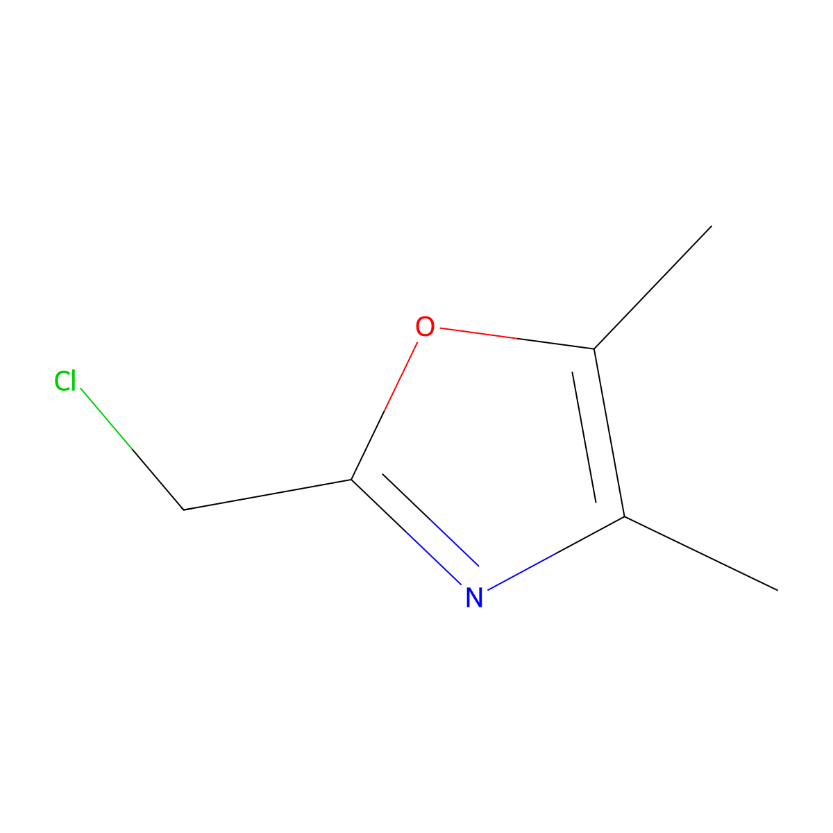 2-(Chloromethyl)-4,5-dimethyl-1,3-oxazole molecular structure, CAS 141118-71-0