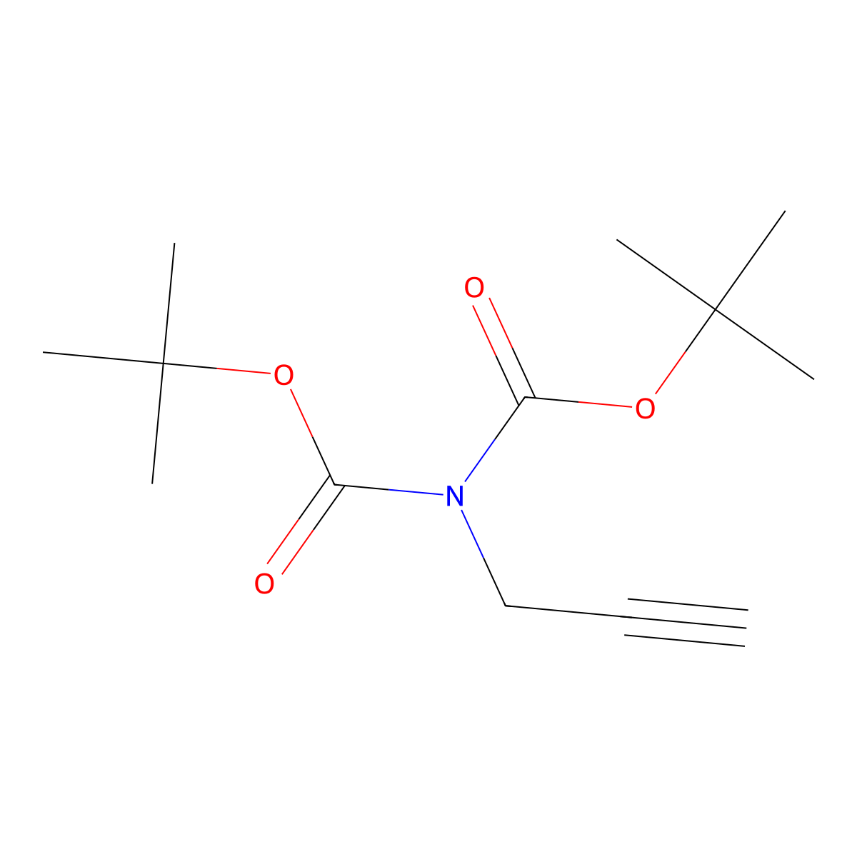 1,3-Bis(1,1-dimethylethyl) 2-(2-propyn-1-yl)imidodicarbonate molecular structure, CAS 141120-04-9