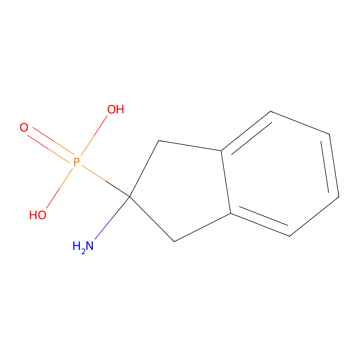2-Aminoindan-2-phosphonic acid molecular structure, CAS 141120-17-4