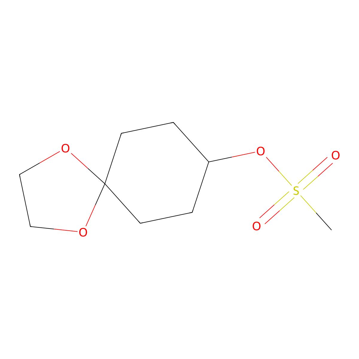 1,4-Dioxaspiro(4.5)decan-8-yl methanesulfonate molecular structure, CAS 141120-33-4