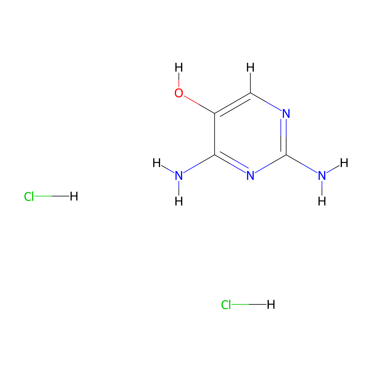 2,4-Diaminopyrimidin-5-ol dihydrochloride molecular structure, CAS 141124-58-5
