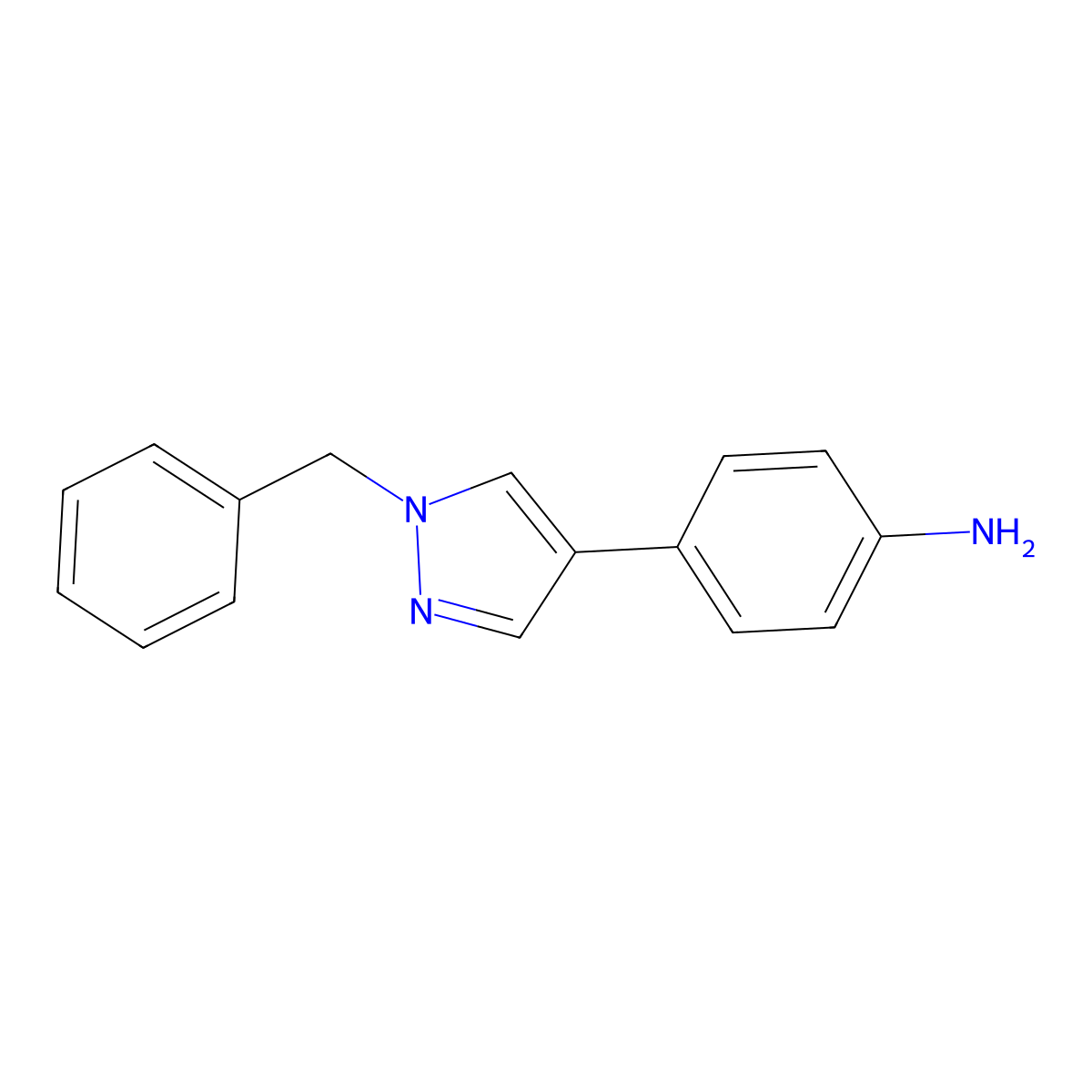 4-(1-Benzyl-1H-pyrazol-4-YL)aniline molecular structure, CAS 1411254-03-9