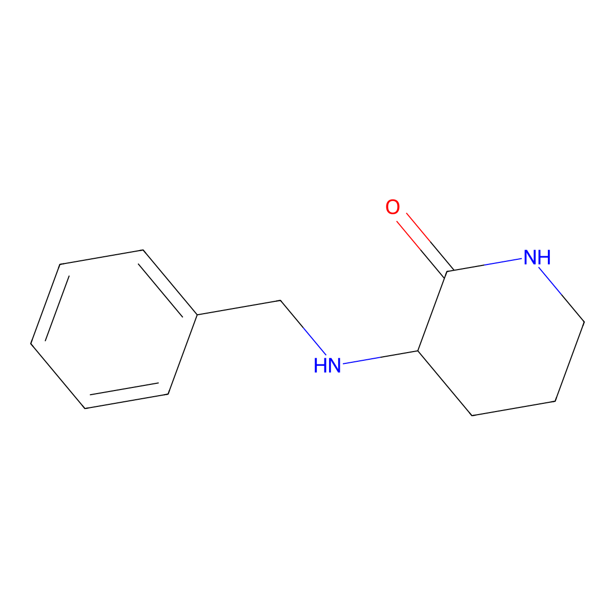 3-(Benzylamino)piperidin-2-one molecular structure, CAS 141136-42-7