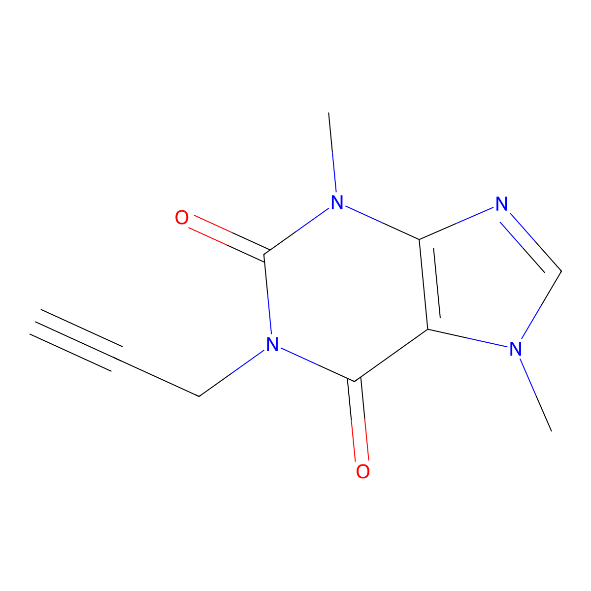 3,7-Dimethyl-1-propargylxanthine molecular structure, CAS 14114-46-6