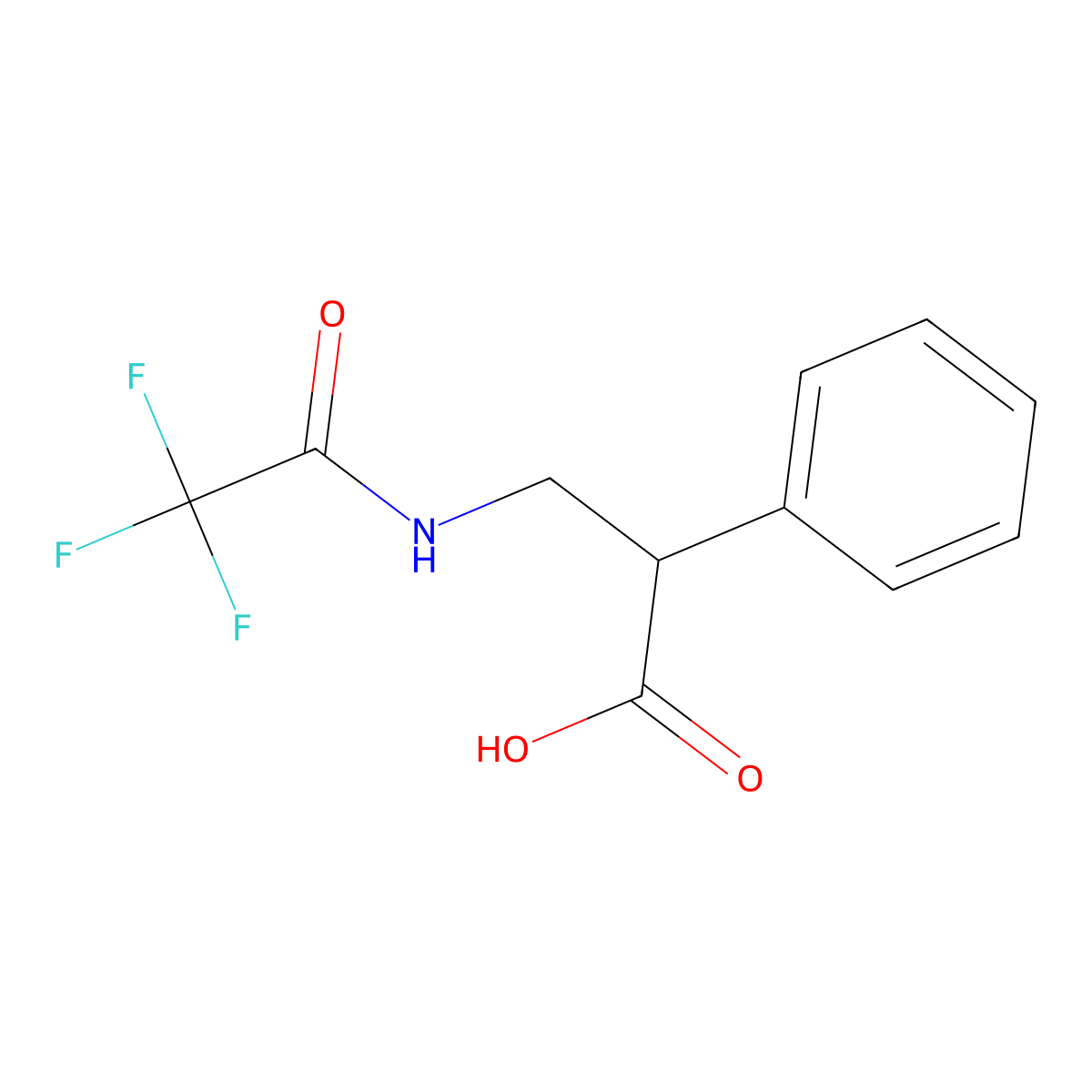 2-Phenyl-3-(trifluoroacetamido)propanoic acid molecular structure, CAS 1411486-33-3