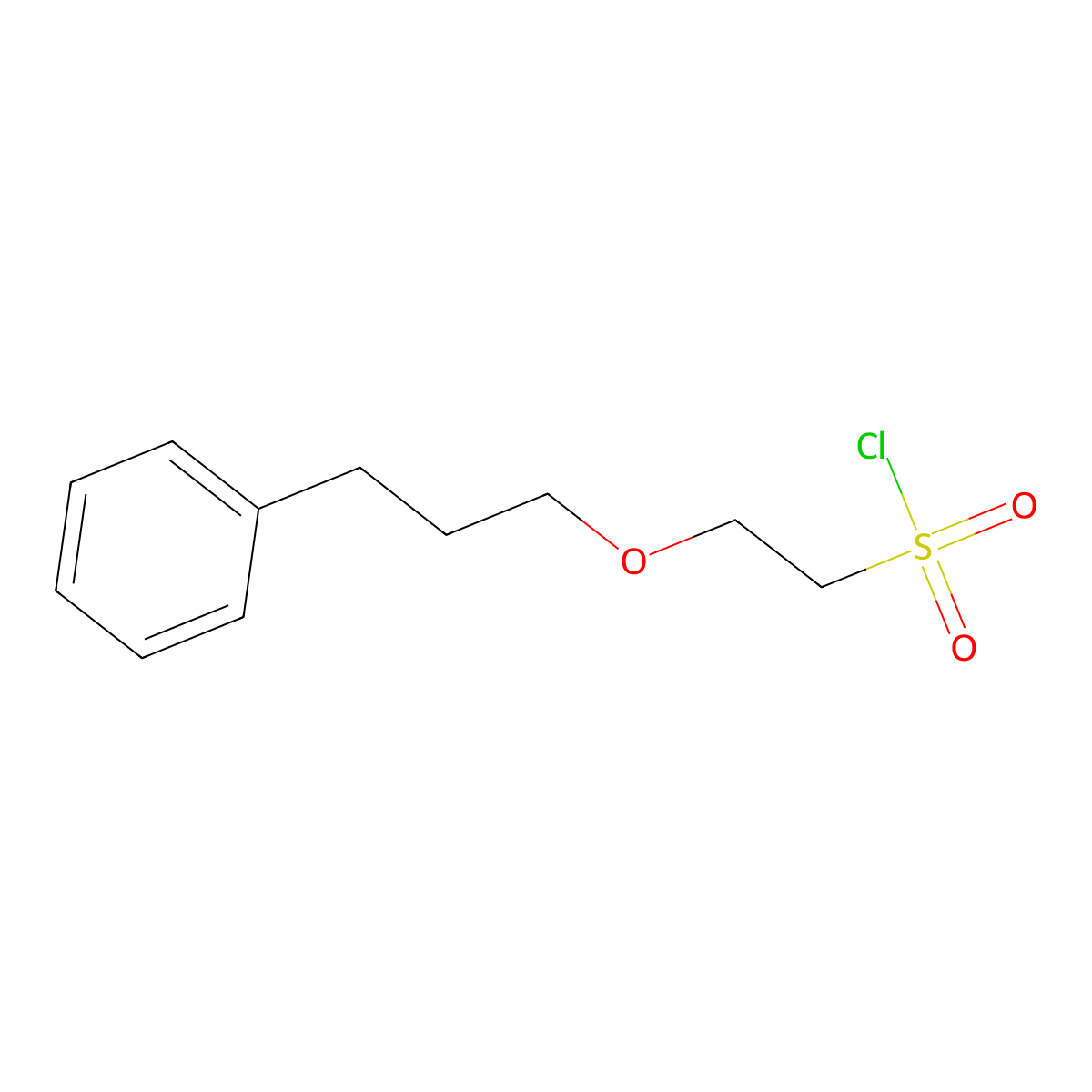2-(3-Phenylpropoxy)ethane-1-sulfonyl chloride molecular structure, CAS 1411520-46-1