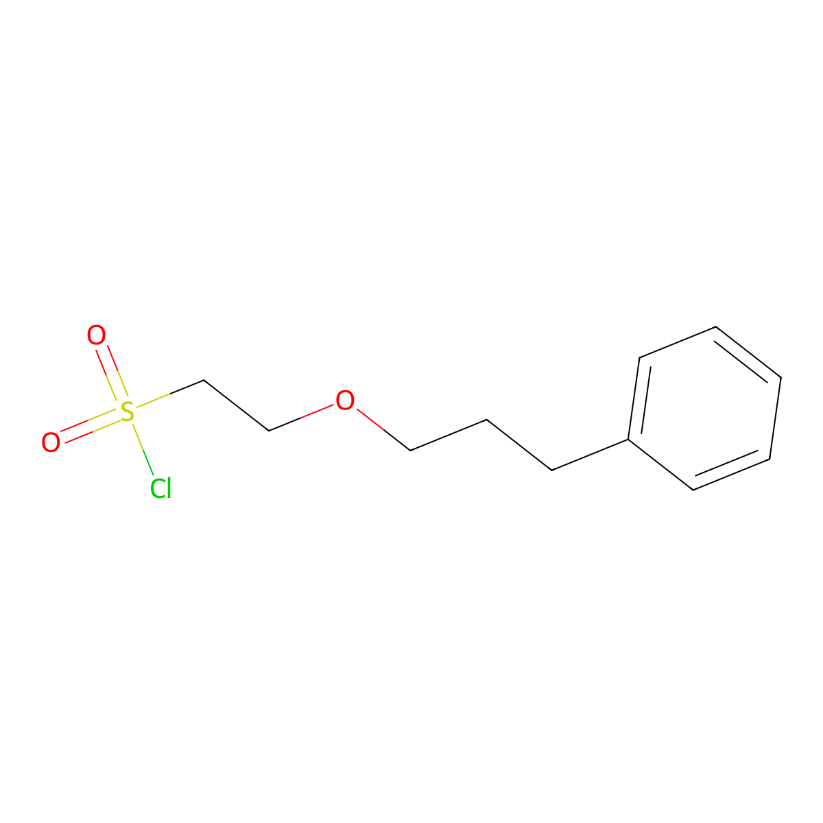 2-(3-Phenylpropoxy)ethane-1-sulfonyl chloride molecular structure, CAS 1411520-46-1