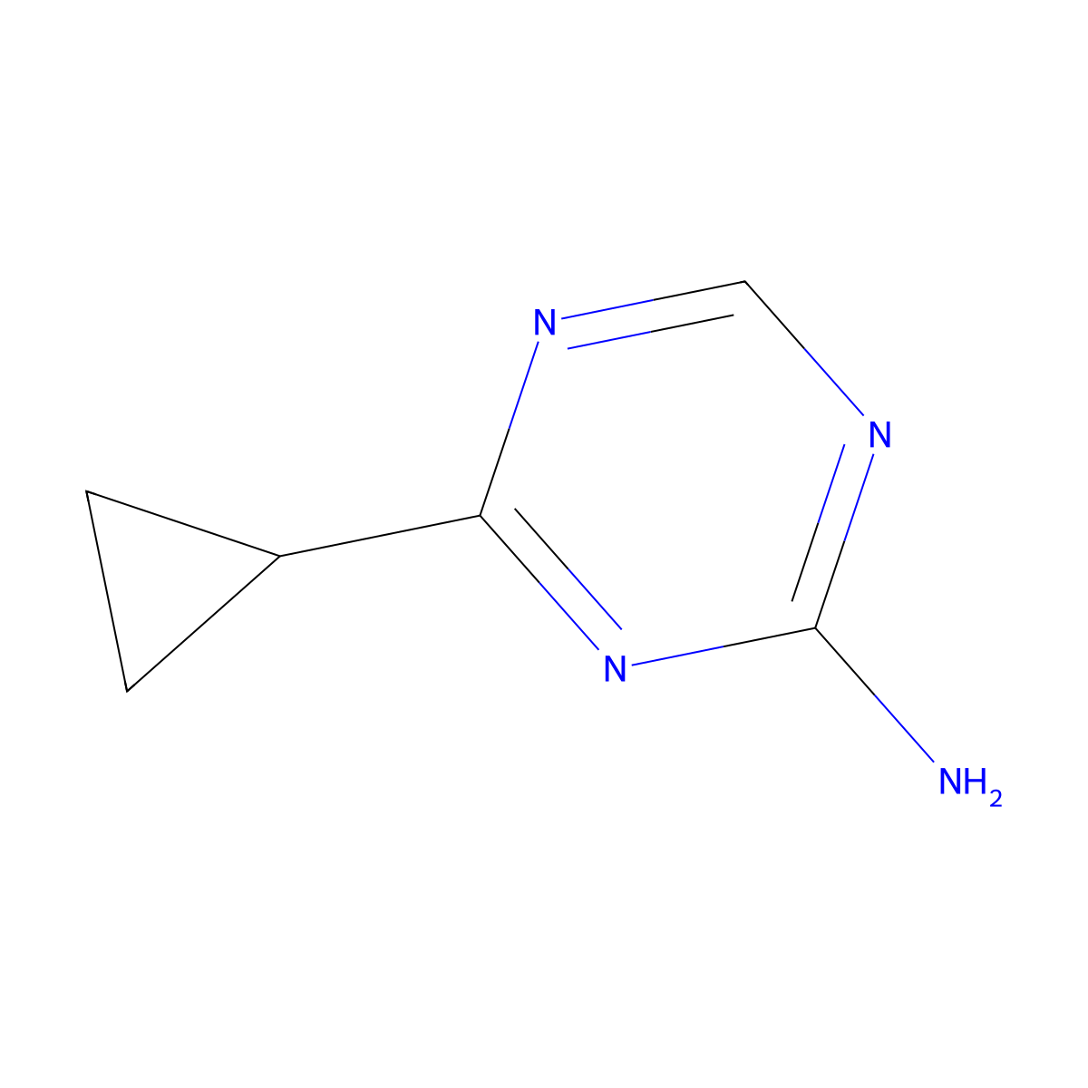 4-(Cyclopropyl)-1,3,5-triazin-2-amine molecular structure, CAS 1411563-37-5