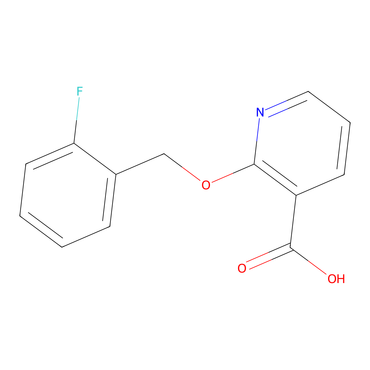2-[(2-Fluorophenyl)methoxy]pyridine-3-carboxylic acid molecular structure, CAS 1411564-29-8