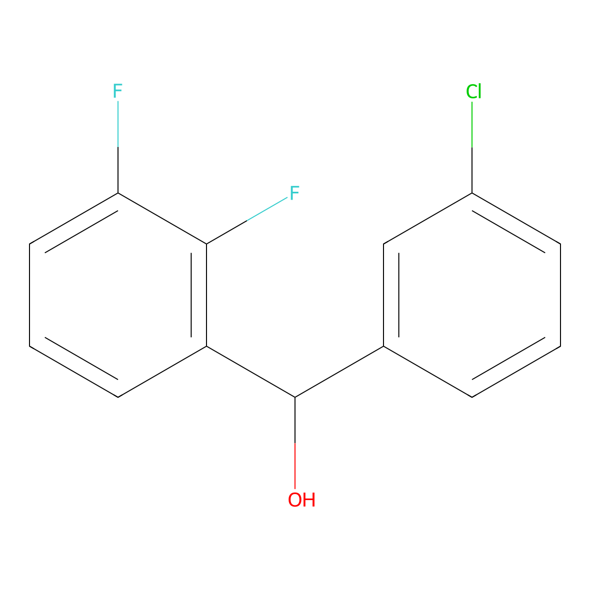 alpha-(3-Chlorophenyl)-2,3-difluorobenZenemethanol molecular structure, CAS 1411566-34-1