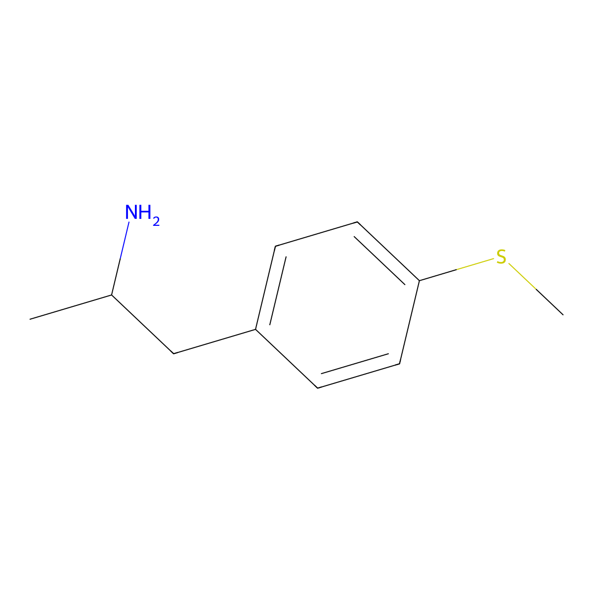 4-Methylthioamphetamine molecular structure, CAS 14116-06-4