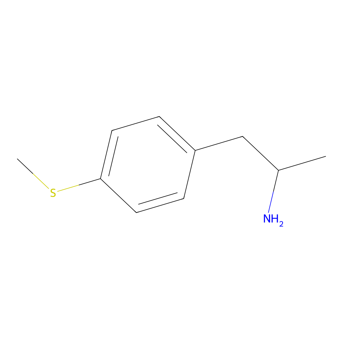 4-Methylthioamphetamine molecular structure, CAS 14116-06-4