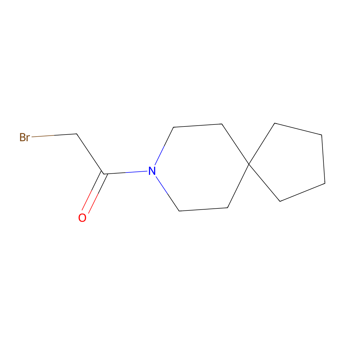 1-(8-Azaspiro[4.5]decan-8-YL)-2-bromoethan-1-one molecular structure, CAS 1411607-57-2