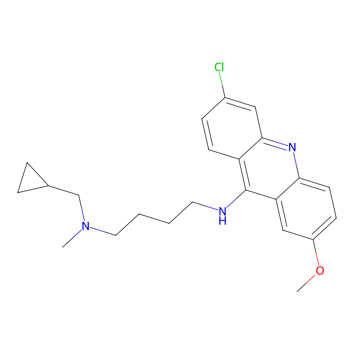 N1-(6-Chloro-2-methoxyacridin-9-yl)-N4-(cyclopropylmethyl)-N4-methylbutane-1,4-diamine molecular structure, CAS 1411646-09-7