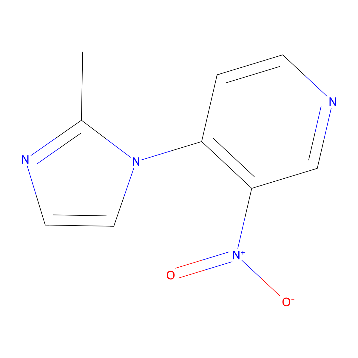 4-(2-Methyl-1H-imidazol-1-YL)-3-nitropyridine molecular structure, CAS 1411676-78-2