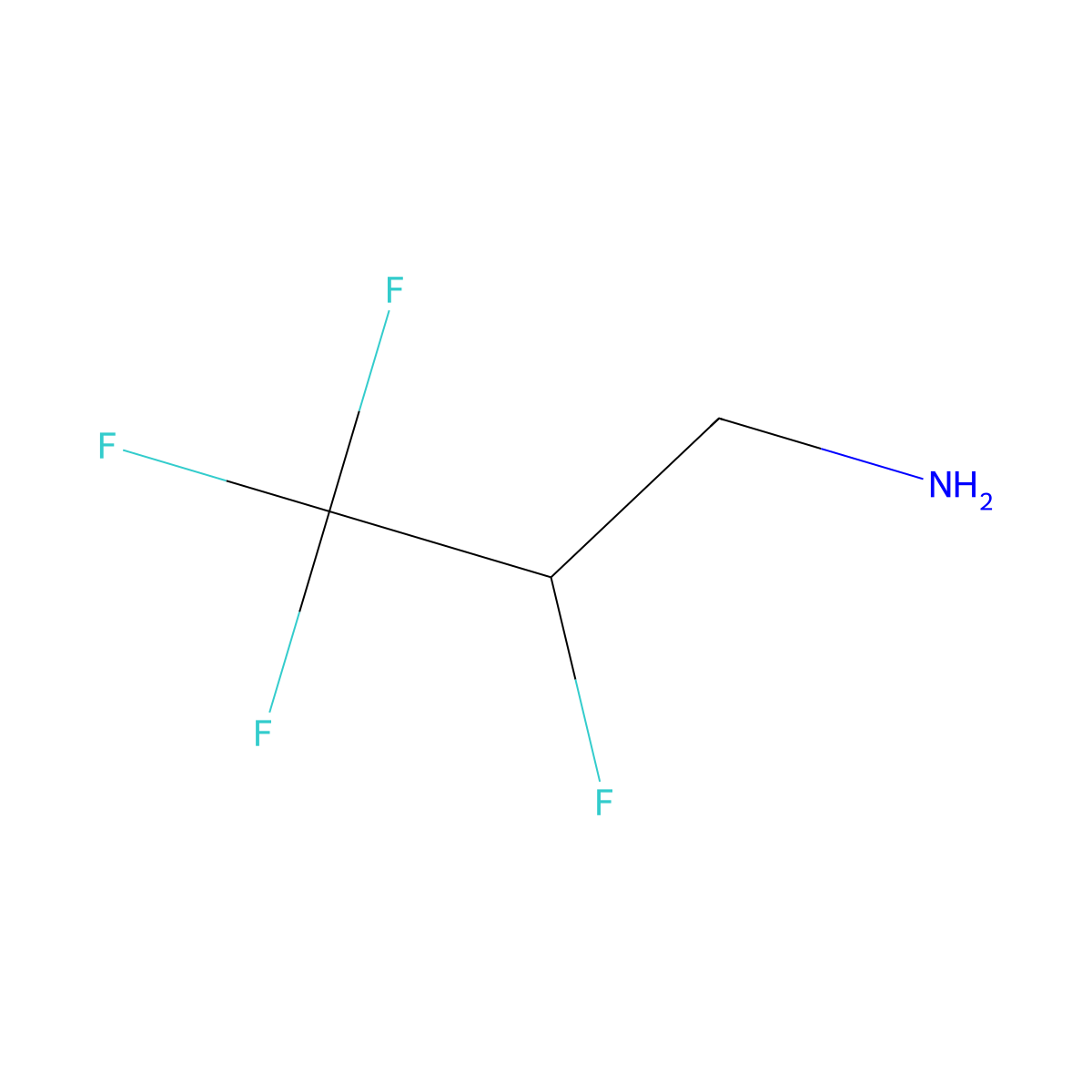 2,3,3,3-Tetrafluoropropan-1-amine molecular structure, CAS 14117-03-4