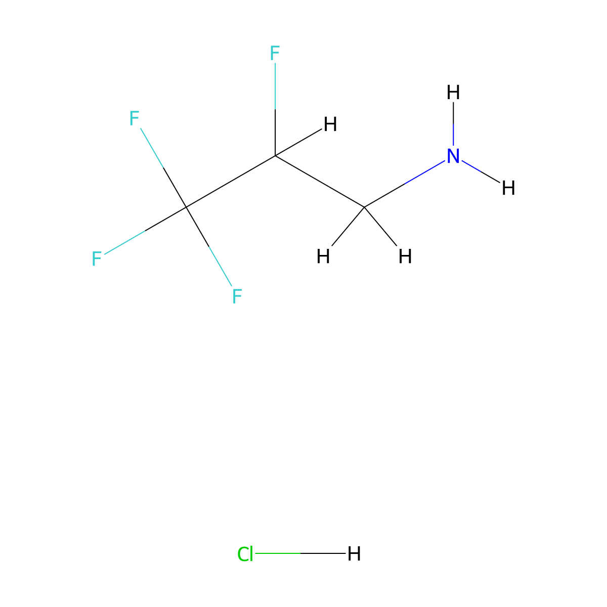 2,3,3,3-Tetrafluoropropan-1-amine hydrochloride molecular structure, CAS 14117-04-5