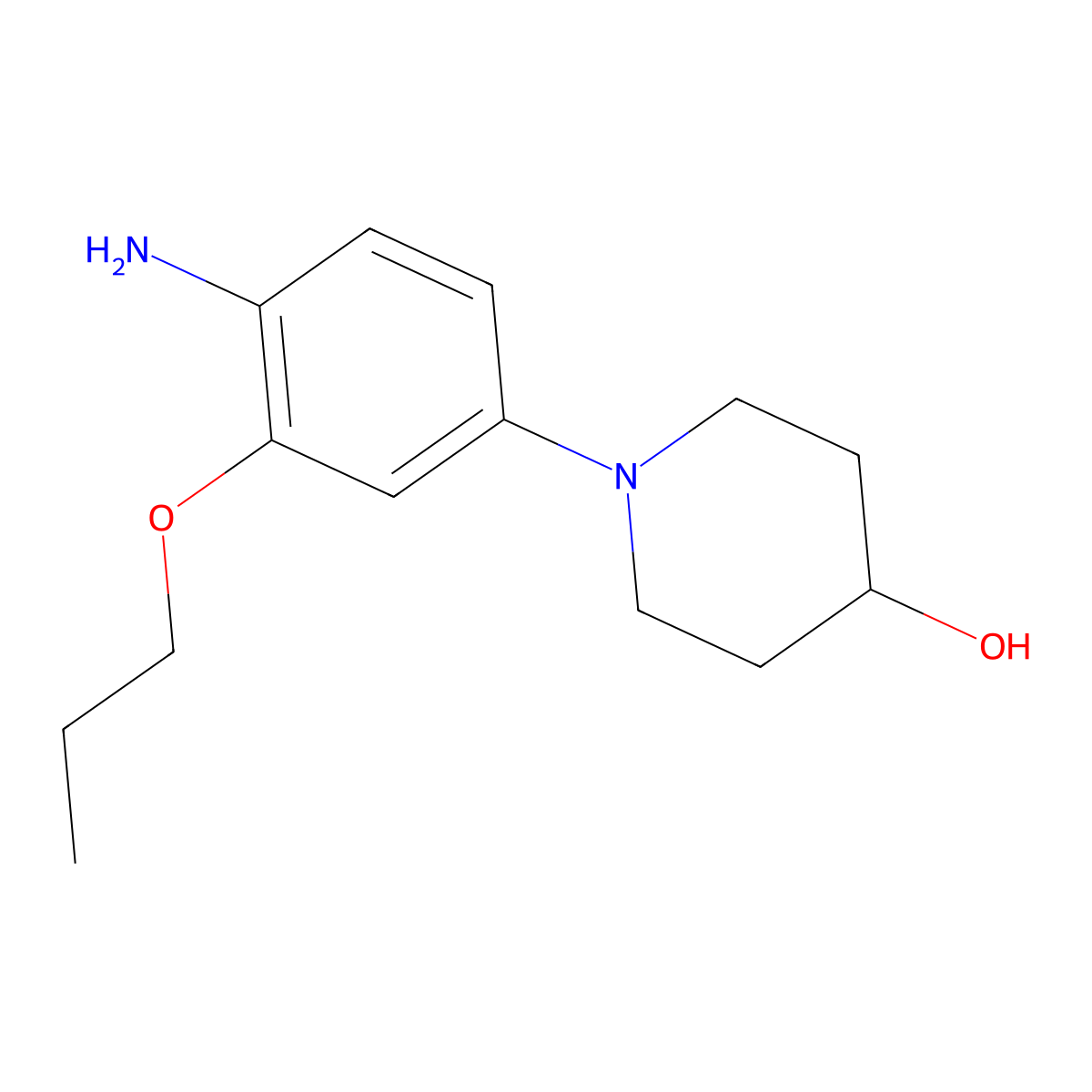 1-(4-Amino-3-propoxyphenyl)piperidin-4-ol molecular structure, CAS 1411704-52-3