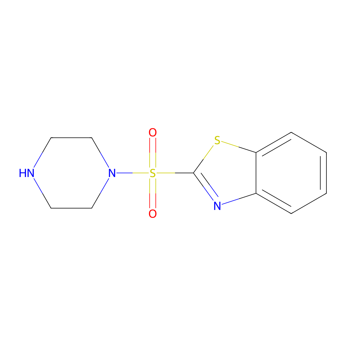 2-(Piperazin-1-ylsulfonyl)benzo[d]thiazole molecular structure, CAS 1411763-59-1
