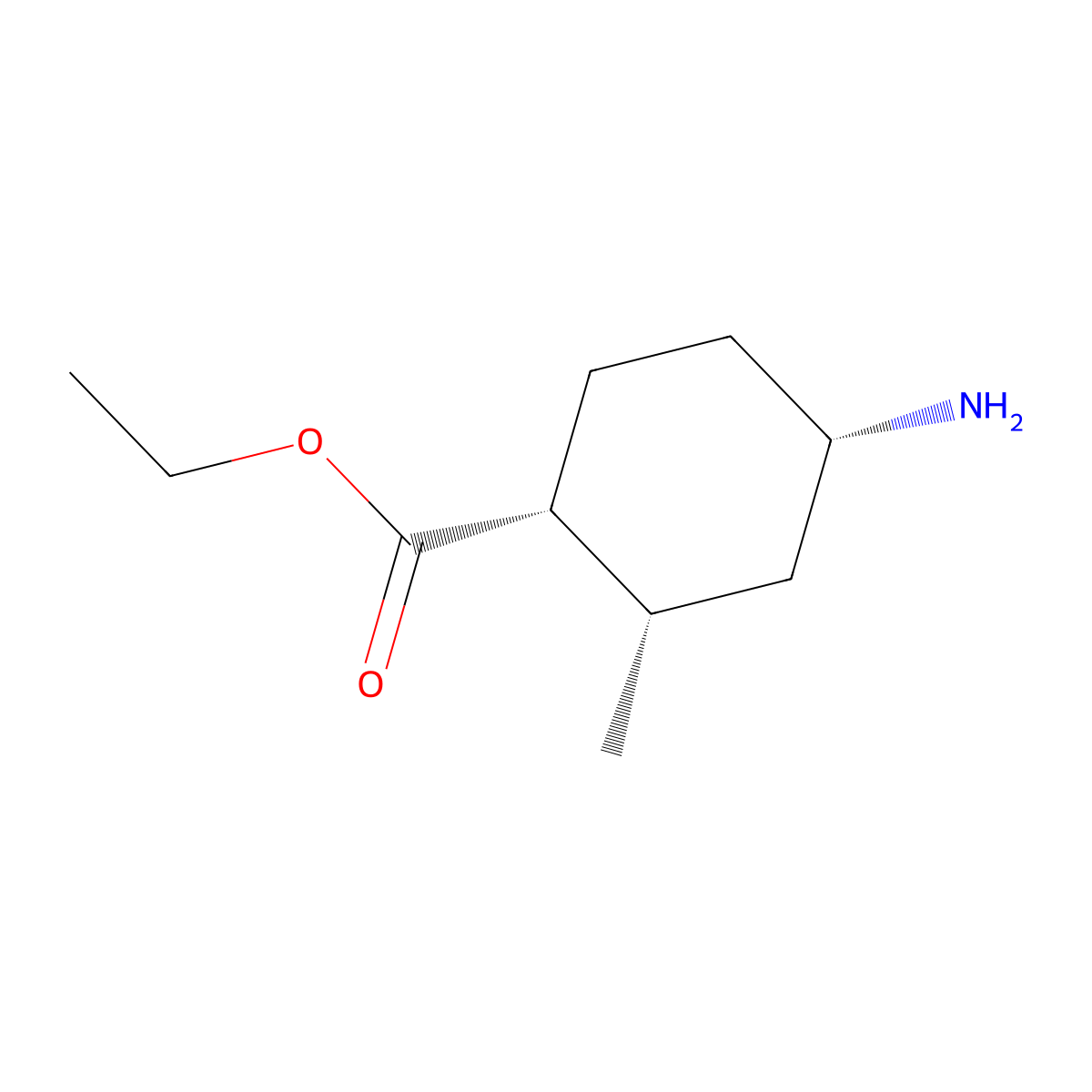 Rel-ethyl (1R,2S,4S)-4-amino-2-methylcyclohexane-1-carboxylate molecular structure, CAS 1411772-62-7